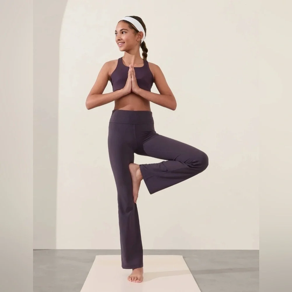 NWT Athleta Girl High Rise  Chit Chat Flare Pant Iris Size L/12